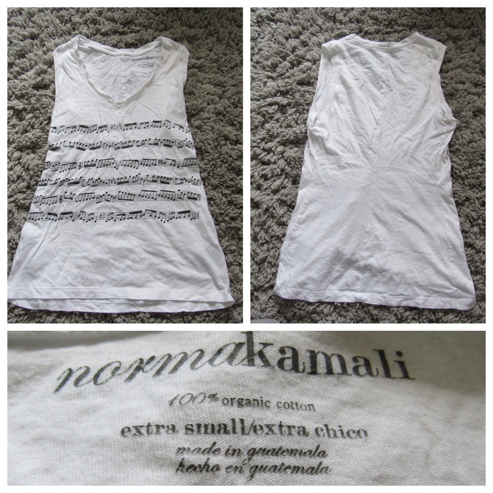 Sheet music v-neck muscle tank